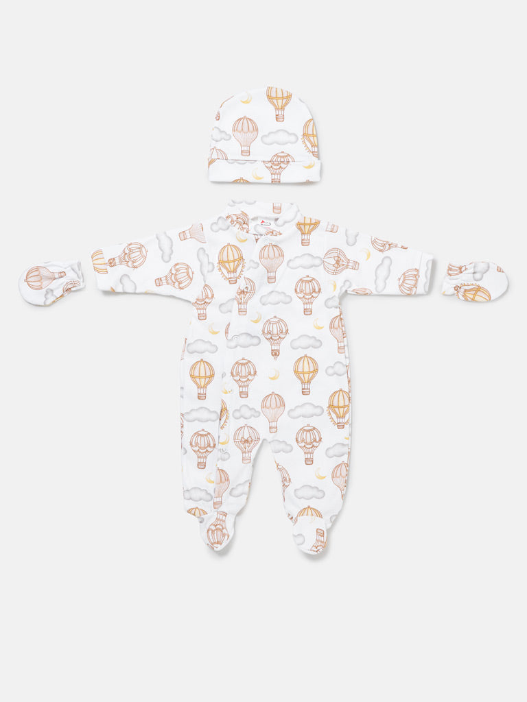 Baby Grow Hot Air Balloon Collection 3-Piece Set - Beige