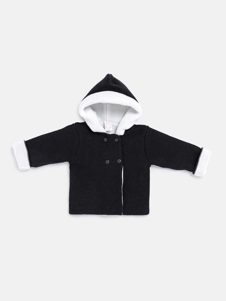 Baby Girl Carlota Collection Knitted Coat - Black