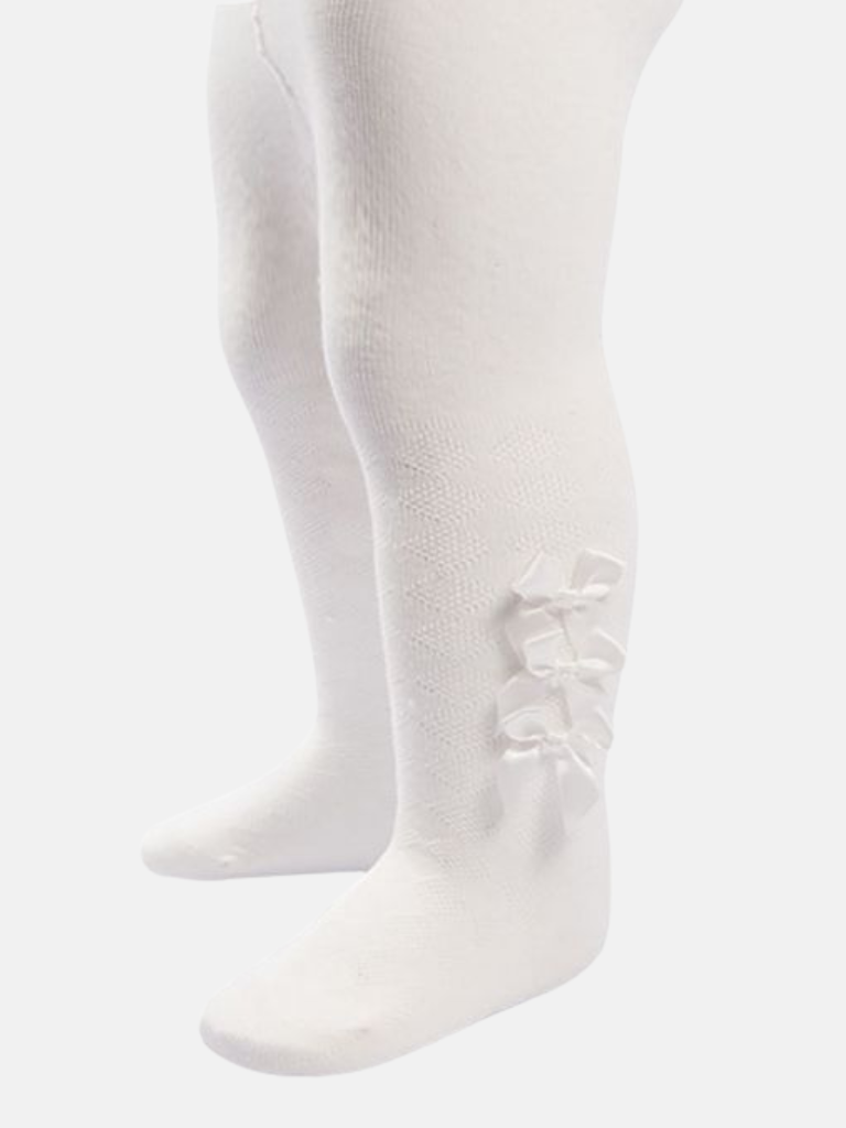 Ivory baby girl tights best sale