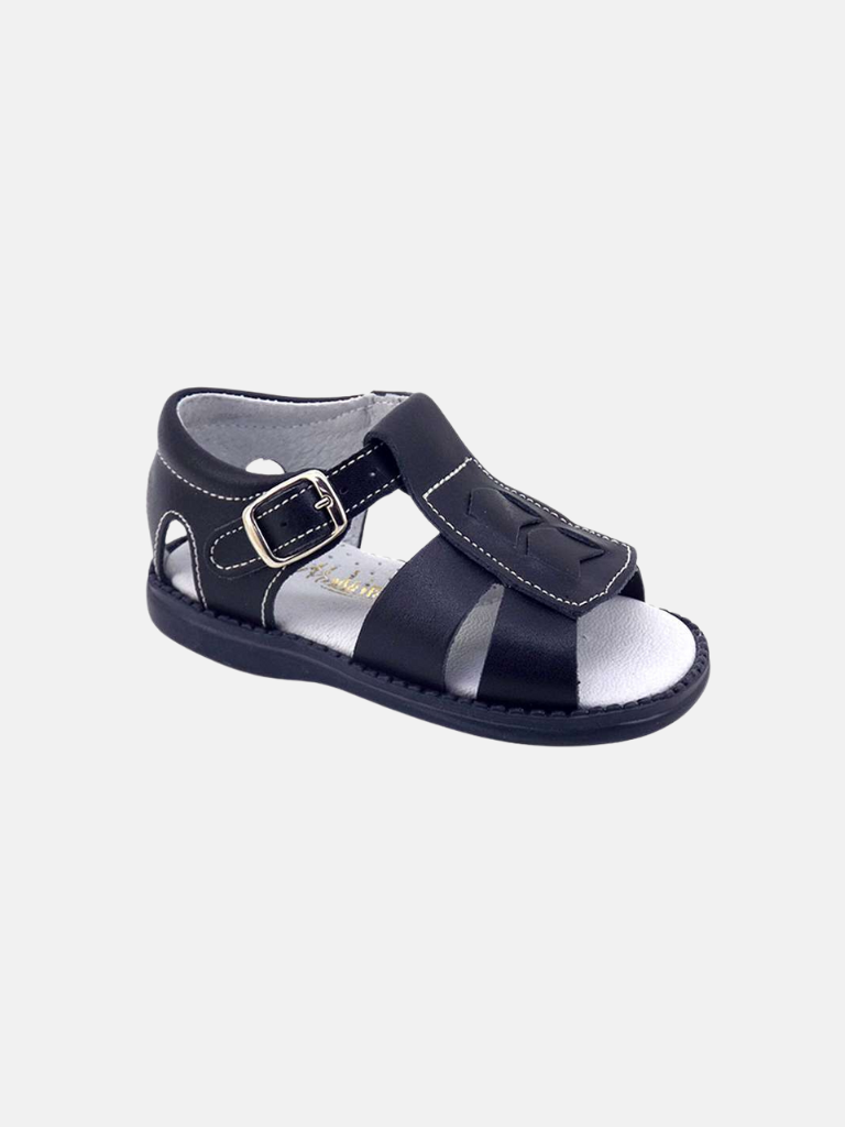 Baby Boy Aladino Spanish Cut-out Sandals - Dark Navy