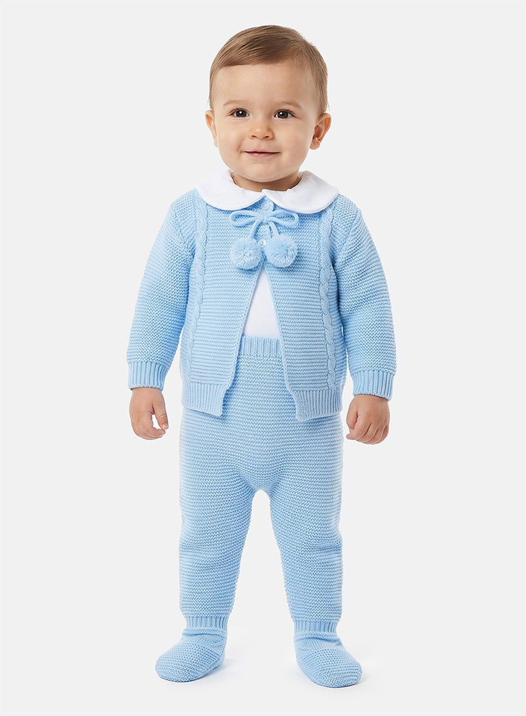 Boy Zian Collection 3-Piece Knitted Set Baby & Toddler - Baby Blue