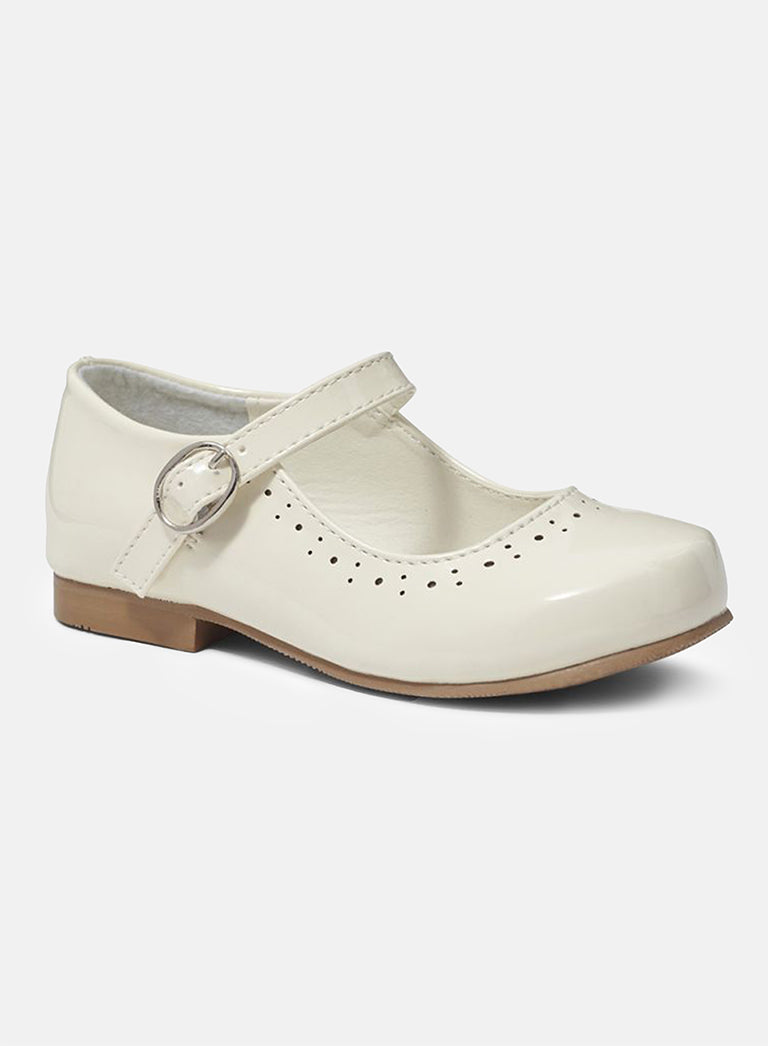 Baby Girl Mary-Jane Shoes Abbey Collection - Ivory