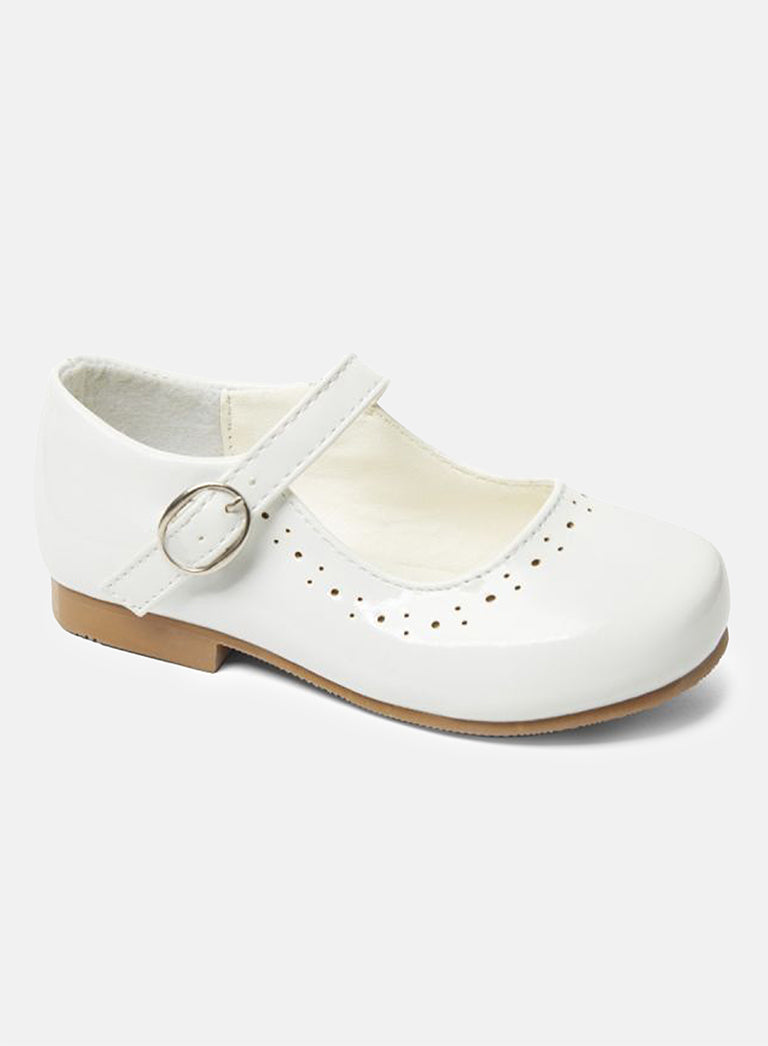Baby Girl Mary-Jane Shoes Abbey Collection - White