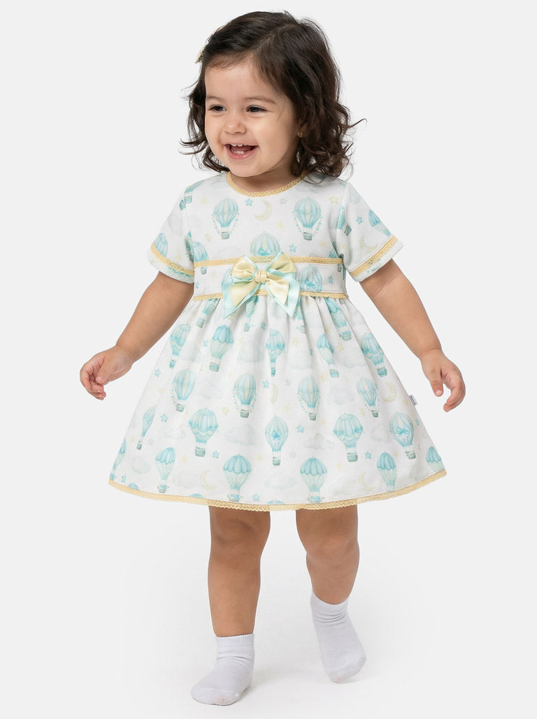 Baby Girl Balloon Collection Dress & Bloomers Set - Mint Green
