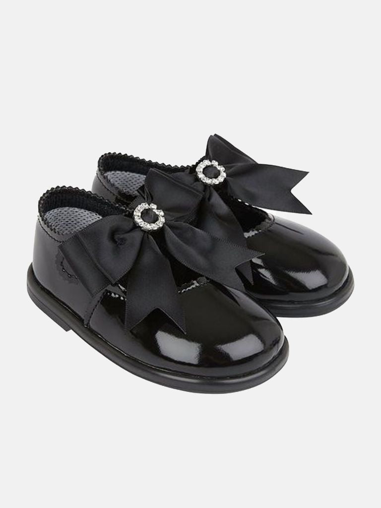 Baypods Girls Diamanté Hard Soled Shoes - Black