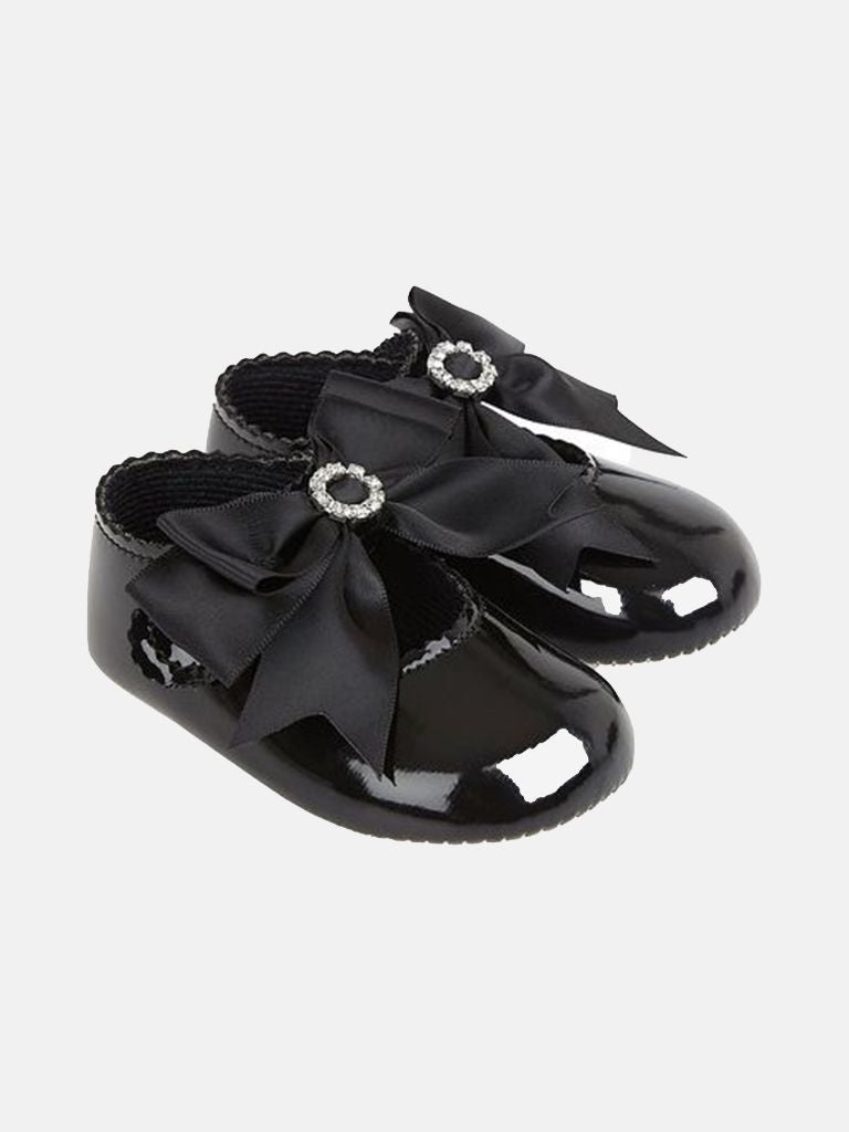 Baypods Girls Diamanté Soft Soled Shoes - Black