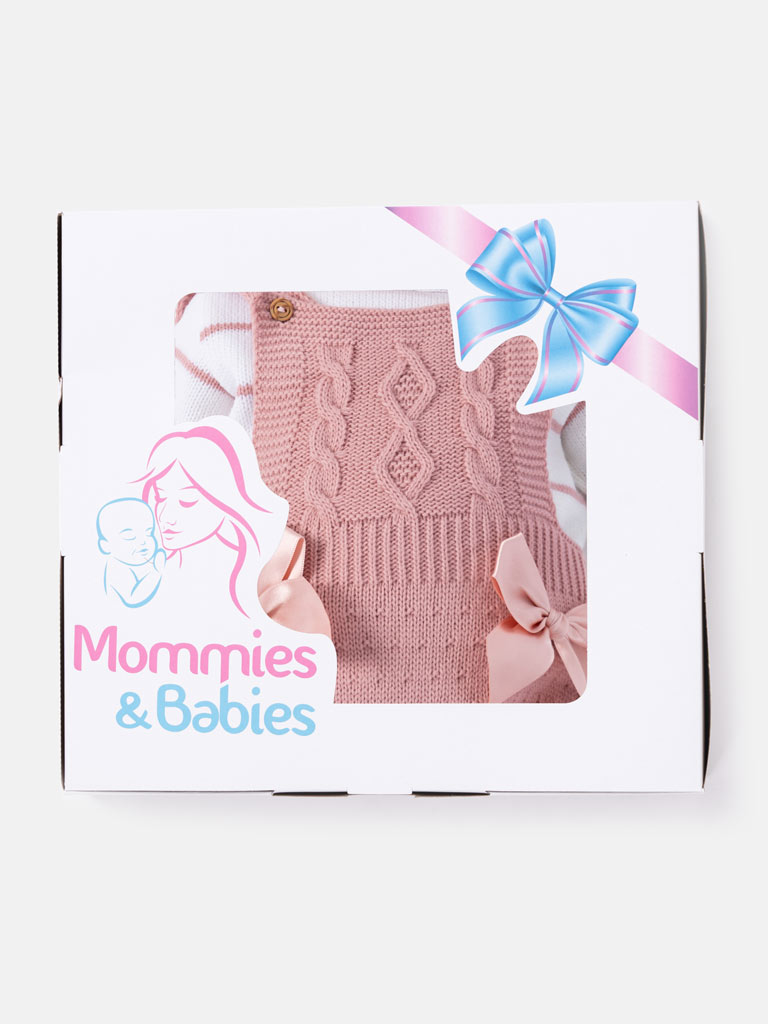 Baby Girl Nia Collection 4-piece Spanish Knitted Set - Dusty Pink