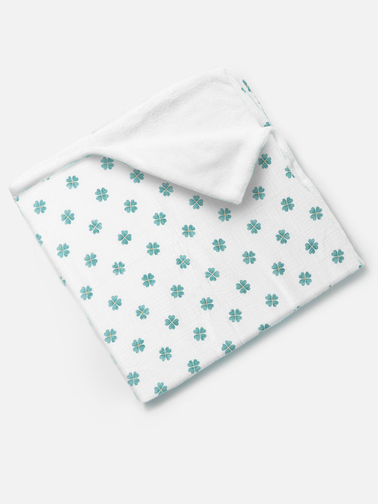 Baby Lucky Clover Collection Blanket - Limited Edition - White & Green