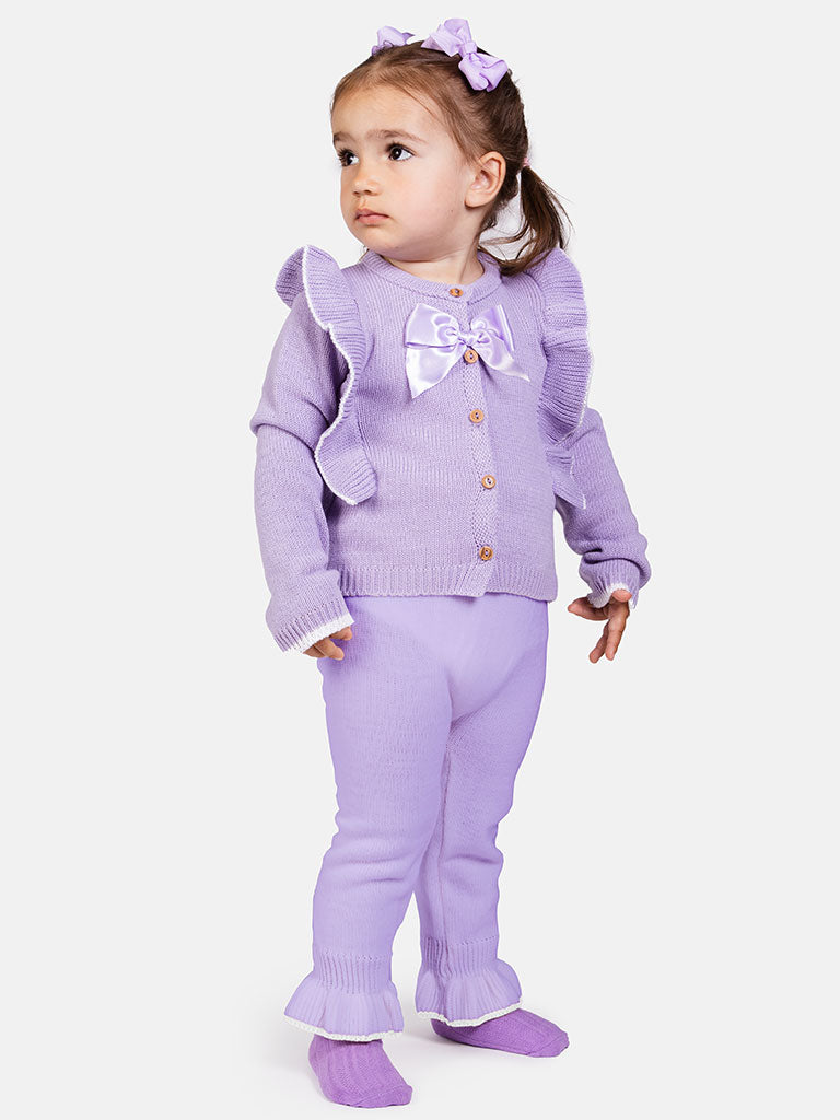 Baby Girl Kim Collection 2-piece Spanish Knitted Set - Lilac