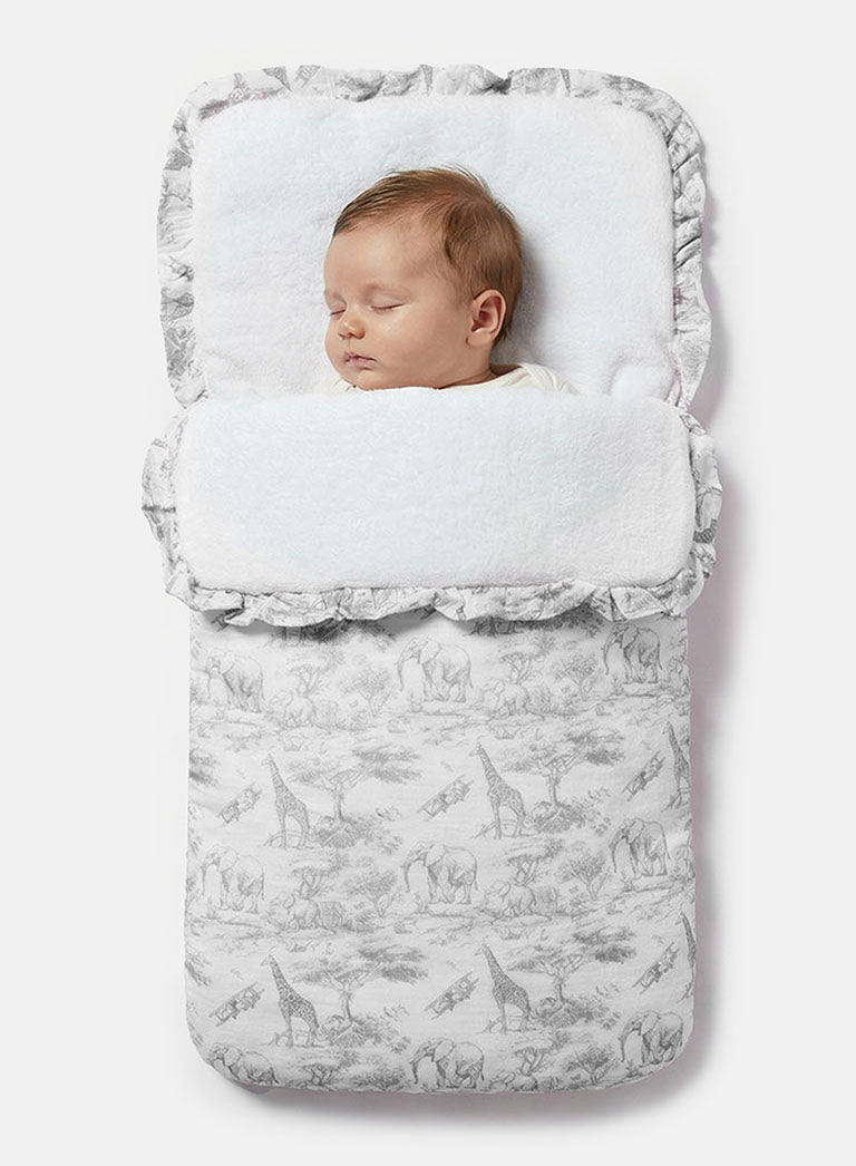 Baby Safari Collection Footmuff - Grey