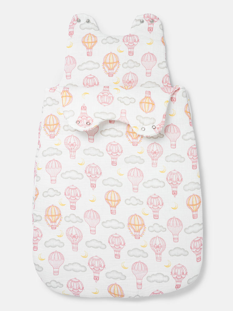 Baby Hot Air Balloon Collection Sleeping Bag - Baby Pink