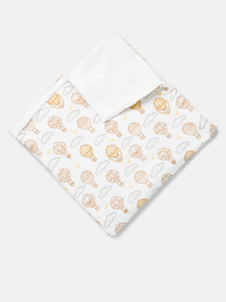 Baby Hot Air Balloon Collection Blanket - Beige