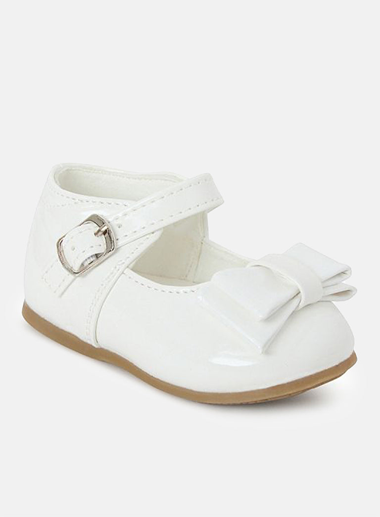 Baby Girl Jemma Collection Buckle Strap Shoes - White