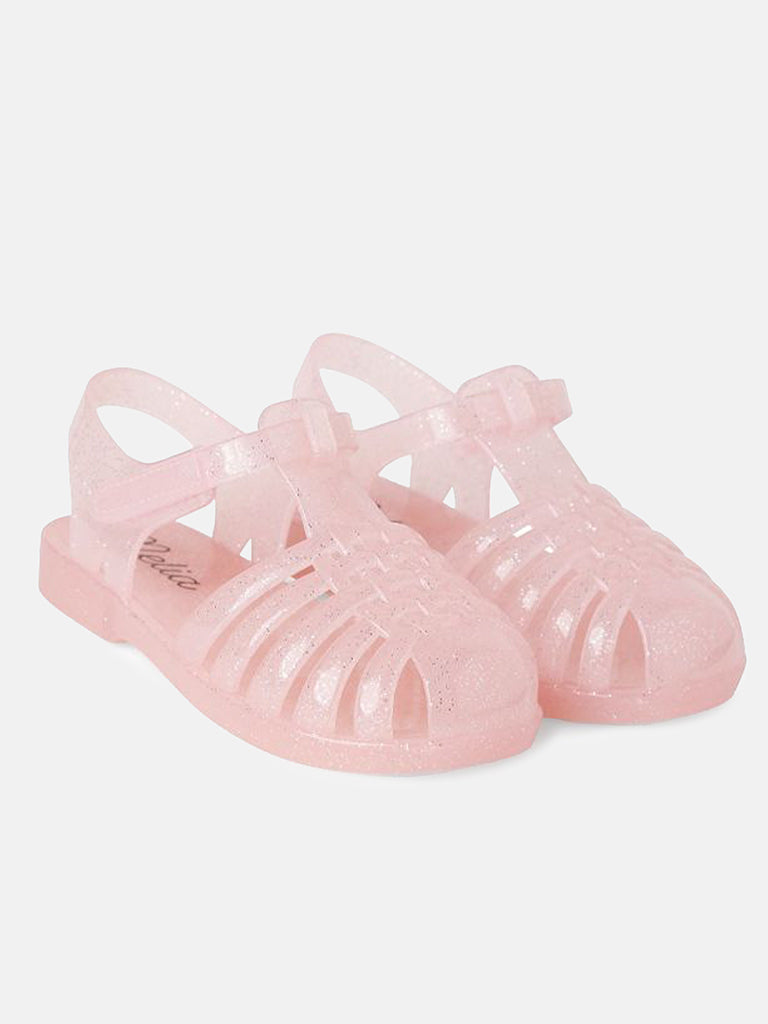 Baby Girl Margo Melia Jelly Glitter Sandals - Peach