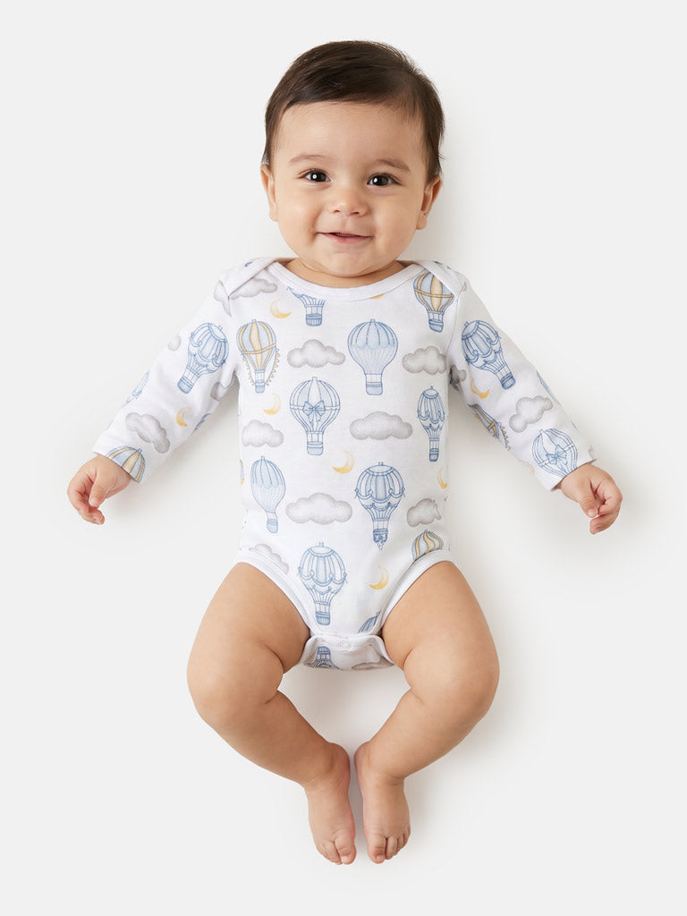Baby All-In-One 5-Piece Set Hot Air Balloon Collection - Baby Blue