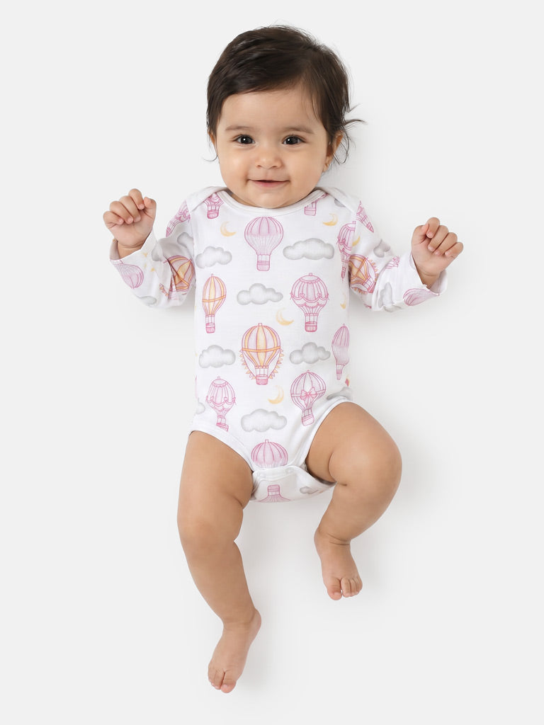 Baby All-In-One 5-Piece Set Hot Air Balloon Collection - Baby Pink
