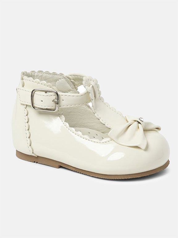 Baby Girl Sally Collection Buckle Strap Shoes - Cream