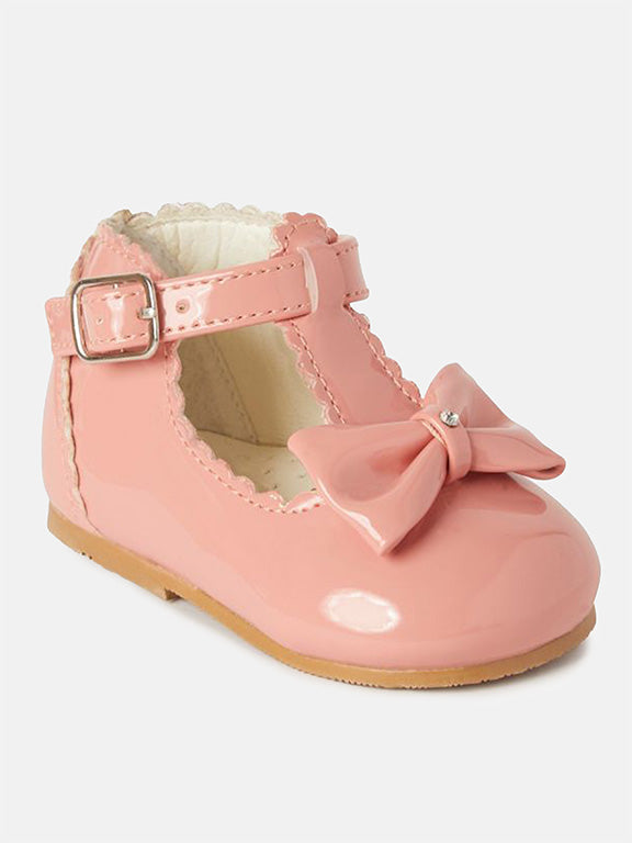 Baby Girl Sally Collection Buckle Strap Shoes - Peach