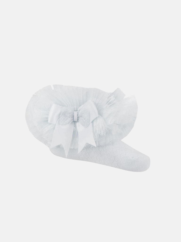 Baby Girl Tutu Frilly Ankle Socks-White
