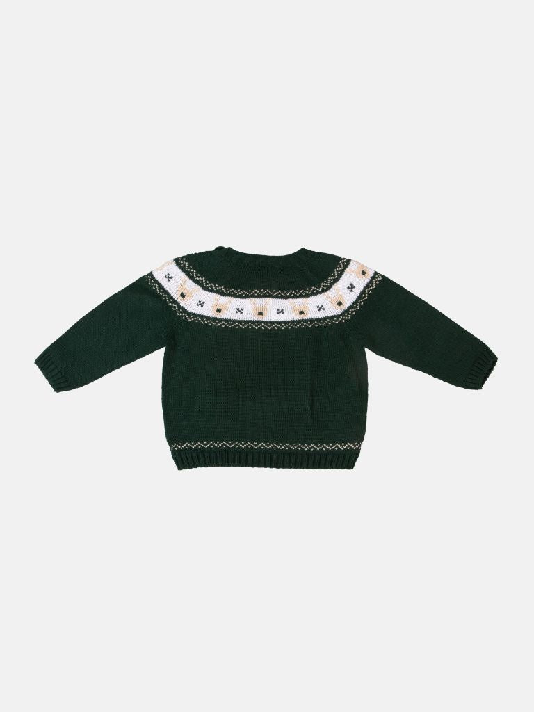 Baby Boy Rudolph Collection Knitted 2-piece Set - Green