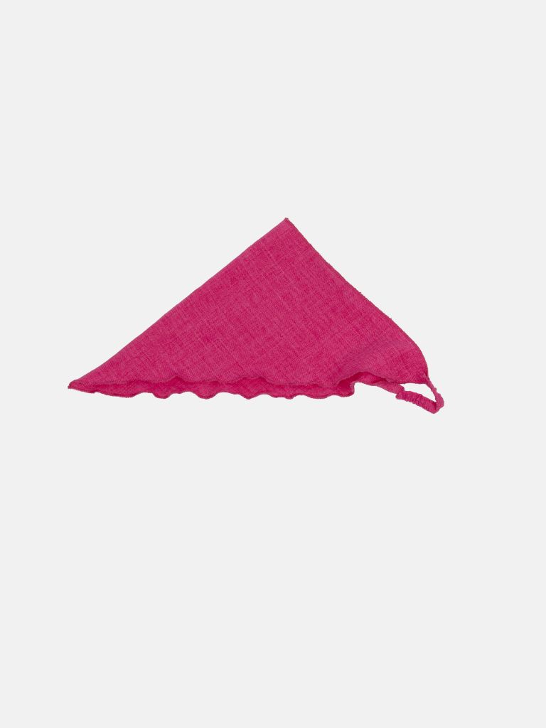 Baby Girl Cindy French Collection Pink and White Dress with Gold Trim and Bandana - Pink and White