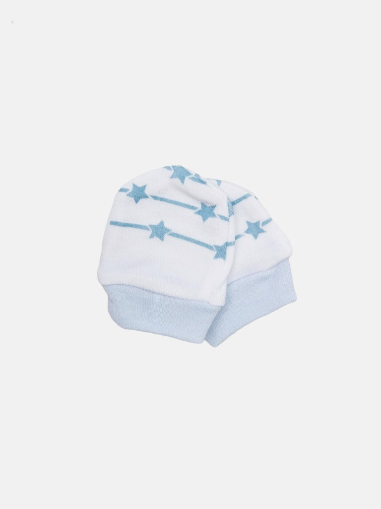 Tiny Baby Boy Star 4 piece set - White and Baby Blue