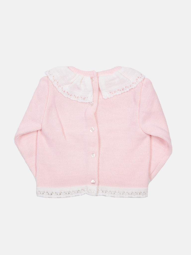 Baby Girl Bella Collection Knitted 3 piece set with bow - Pink