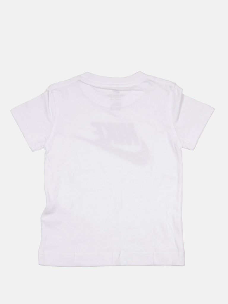 Nike Junior Crew Neck Half Sleeves Logo printed T-Shirt - White