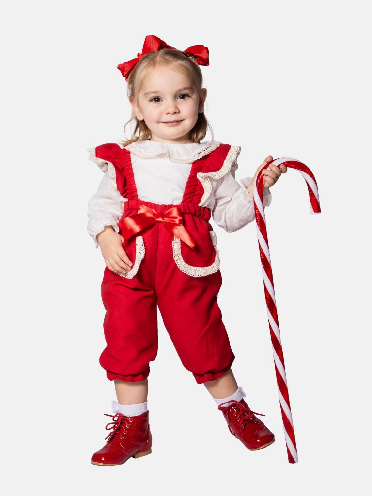 Baby Girl Clara Collection Spanish Jumpsuit - Red