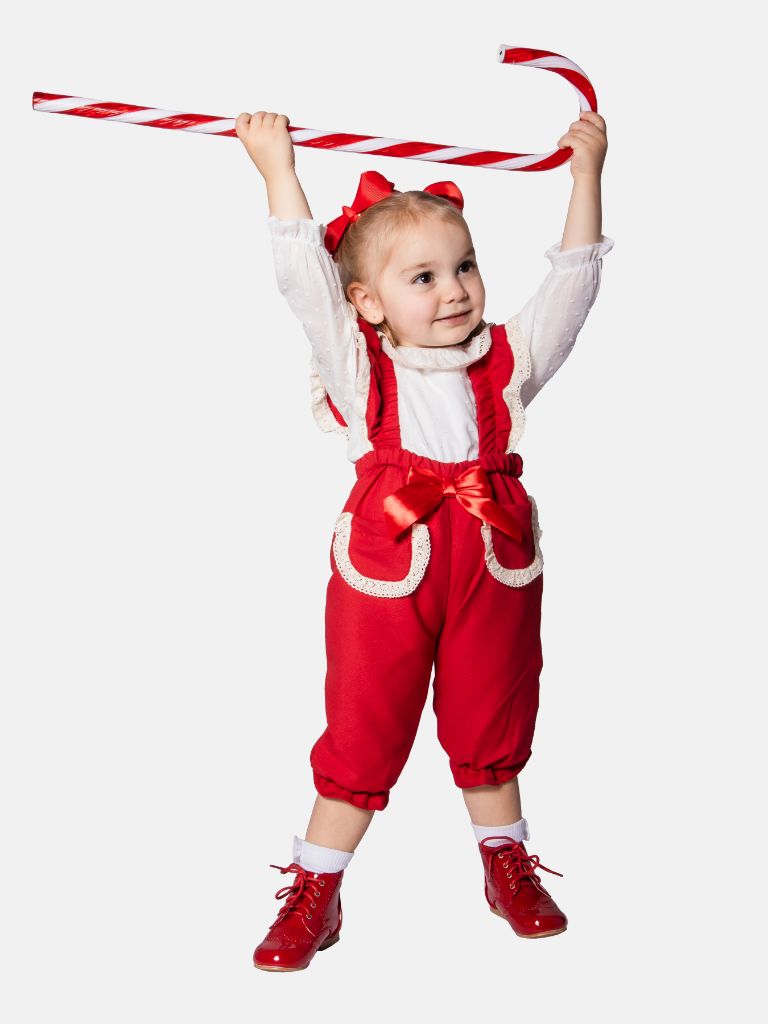 Baby Girl Clara Collection Spanish Dungarees - Red