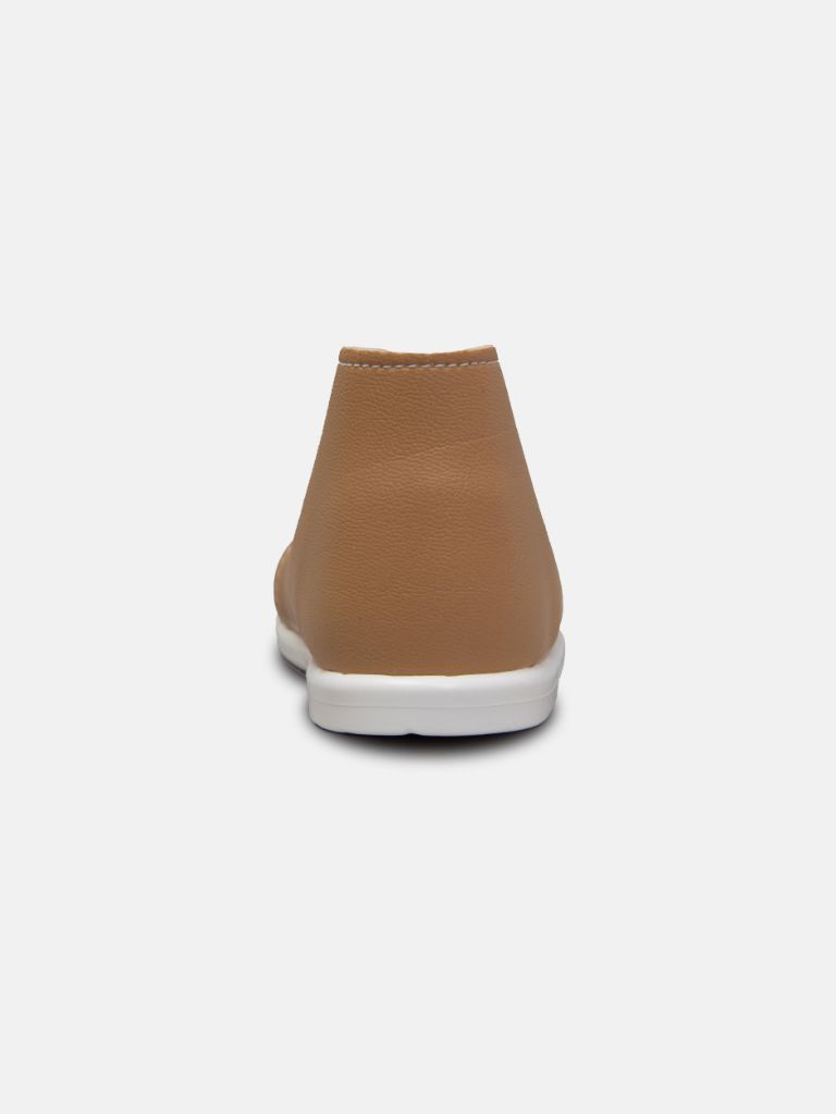 Baypods Hard Sole Boys Derby Lace-up Shoes - Camel