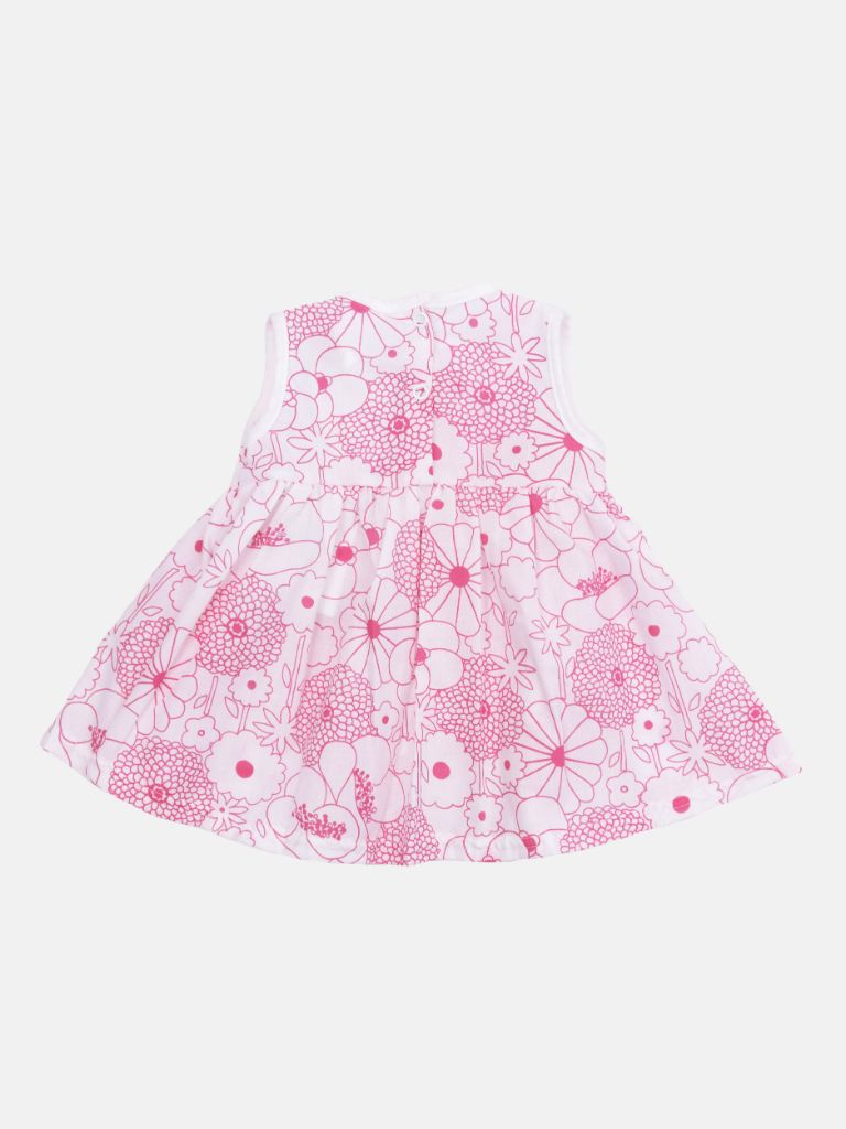 Baby Girl summer Floral Dress with knickers - Pink