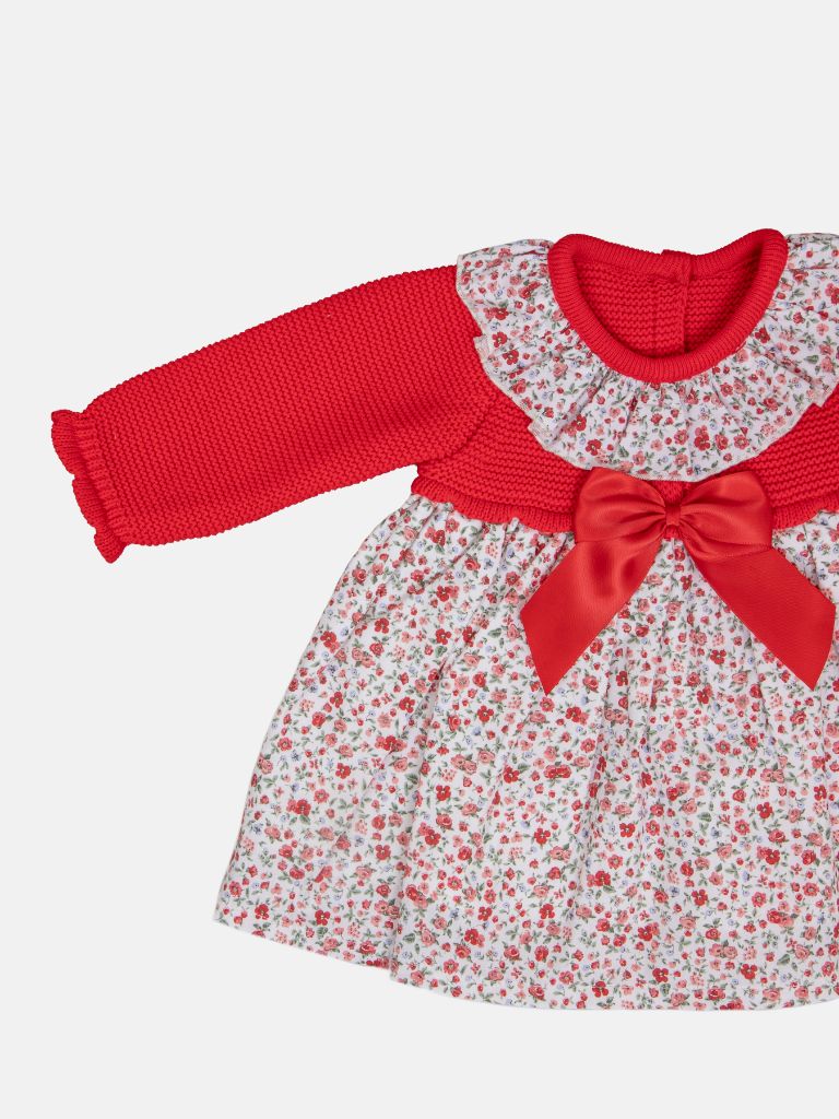 Baby Girl Flores Collection Red Floral Spanish Dress