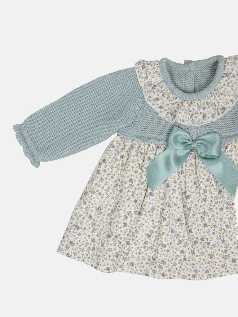 Baby Girl Flores Collection Mint Floral Spanish Dress