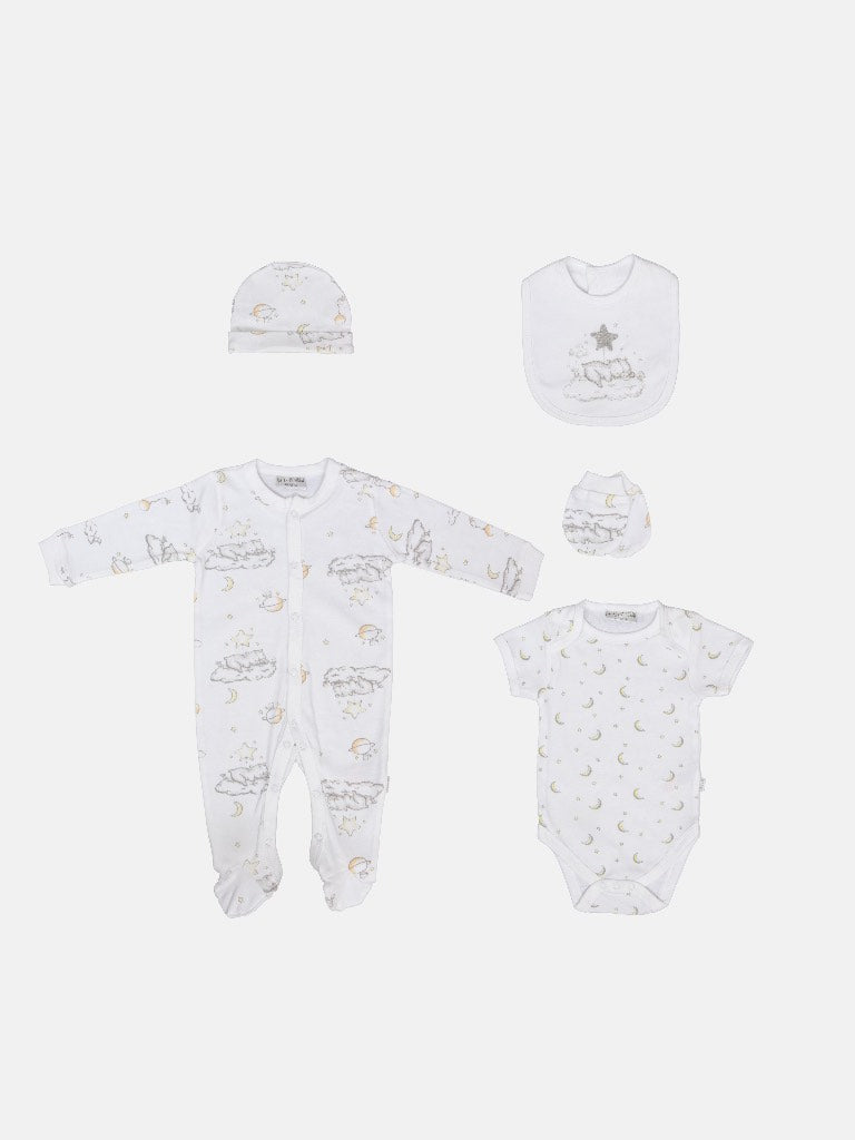 Baby Unisex Watch Me Grow Dreamy Nights 5-piece Set - White