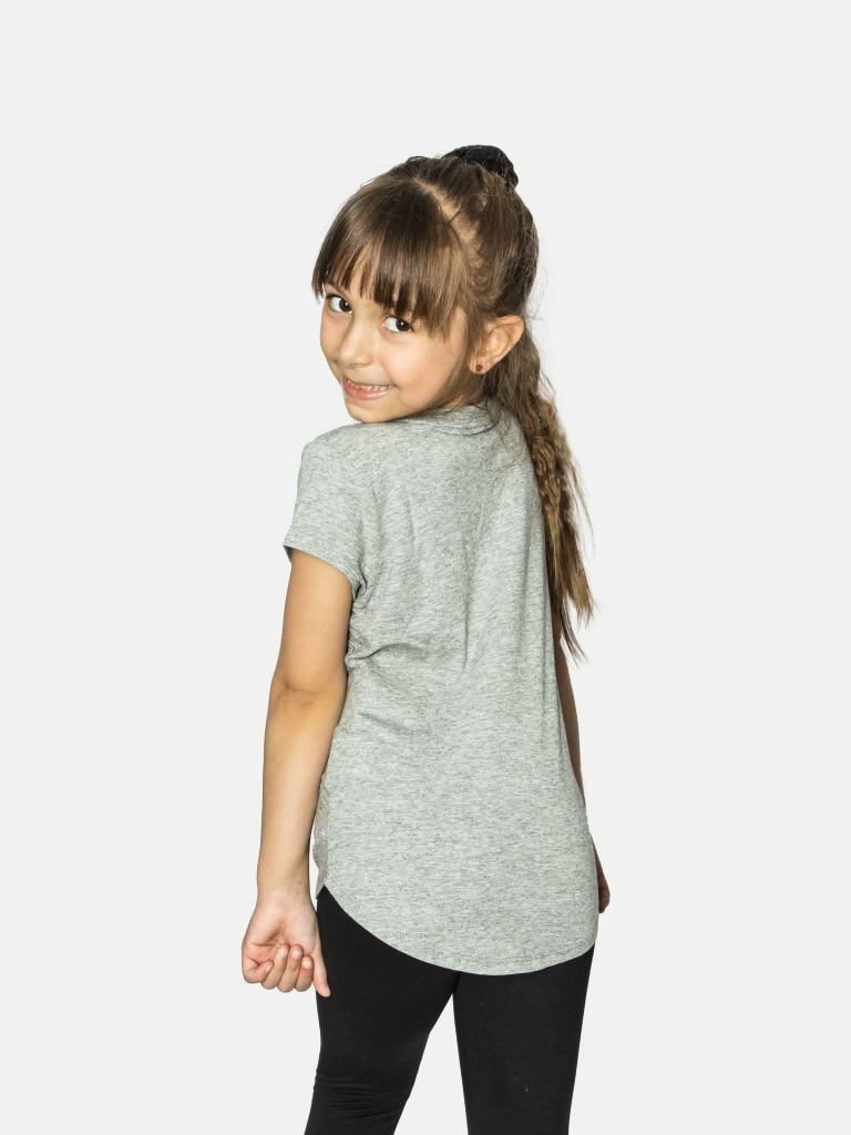 Nike Junior Logo Print Half Sleeves Crew Neck T-Shirt - Grey