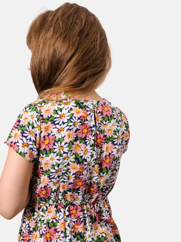 Junior Girl Mila French Collection Floral Printed Summer Dress - Multicolour