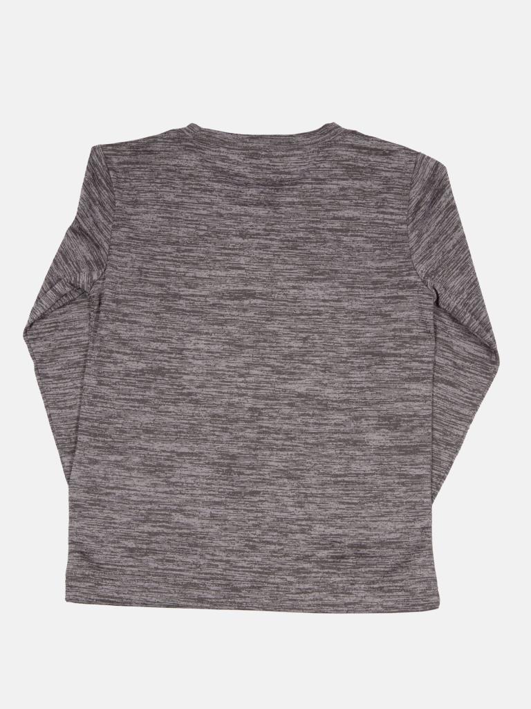 Nike Junior Boy Dri-FIT Long-Sleeve Grey T-Shirt with Nike logo