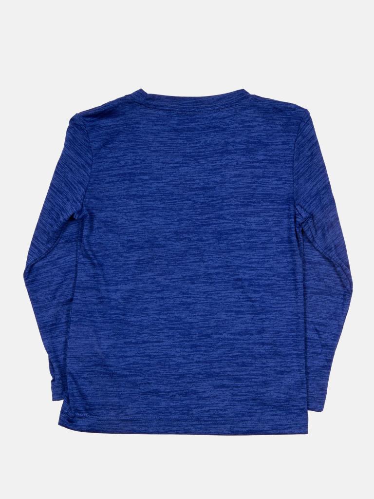 Nike Junior Boy Dri-FIT Long-Sleeve T-Shirt with Nike logo - Royal Blue