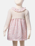 Baby Girl Flores Collection Floral Print Spanish Dress - Beige