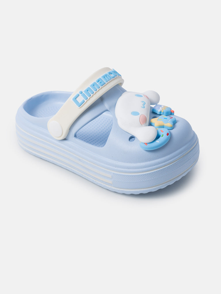 Baby Girl "Cinnamonroll" Thick Sole Croc-Style Shoes - Baby Blue
