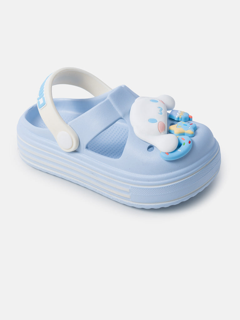 Baby Girl "Cinnamonroll" Thick Sole Croc-Style Shoes - Baby Blue