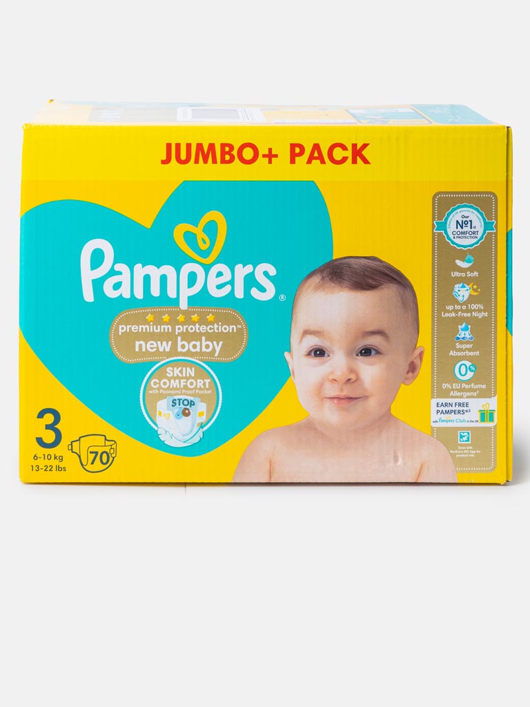 Pampers "Premium Protection" New Baby Jumbo Pack - Size 3