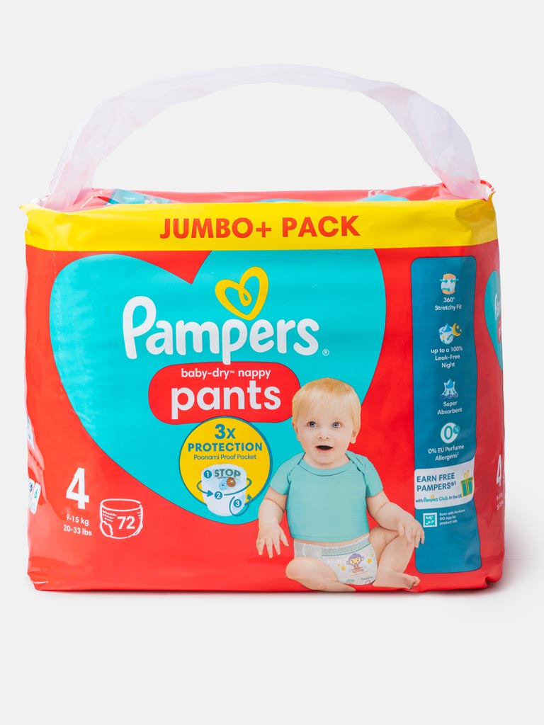 Pampers Baby-Dry Nappy "Pants" Jumbo Pack - Size 4