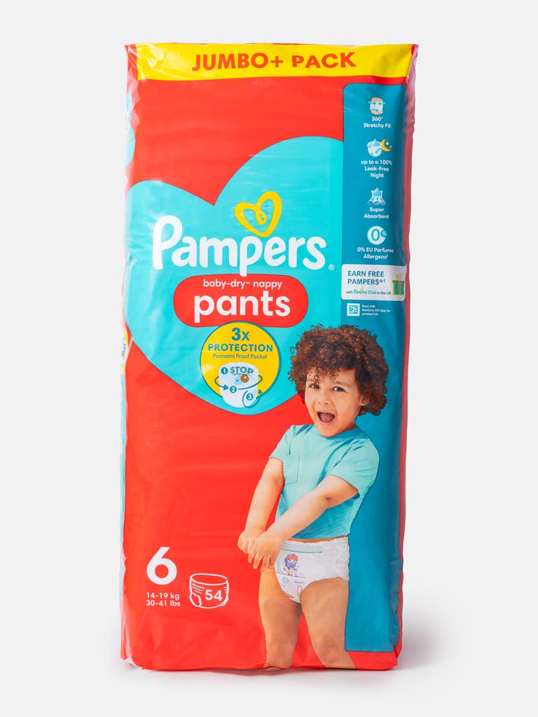 Pampers Baby-Dry Nappy "Pants" Jumbo Pack - Size 6