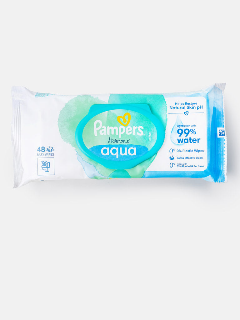 Pampers Aqua Baby Wipes – 99% Water, Alcohol & Perfume Free