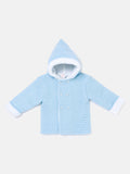 Baby Knitted Coat with Hood - Azul Collection - Baby Blue