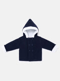 Baby Knitted Coat with Hood - Azul Collection - Dark Navy