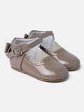 Baby Girl M&B Shoes with Back Bow - Camel