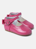 Baby Girl M&B Shoes with Back Bow - Fuchsia